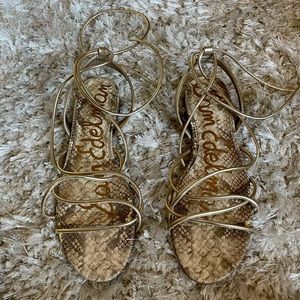 Sam Edelman gold tihana sandal size 8